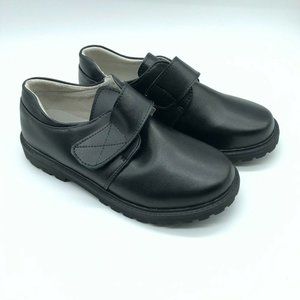 Womens Clog Loafers Dress Shoes Faux Leather Hook & Loop Black Size 37 US 6